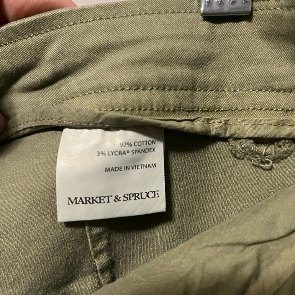NWT Market & Spruce relaxed skinny stretch pants, green women’s sz 4 & 6 petite - Picture 7 of 16